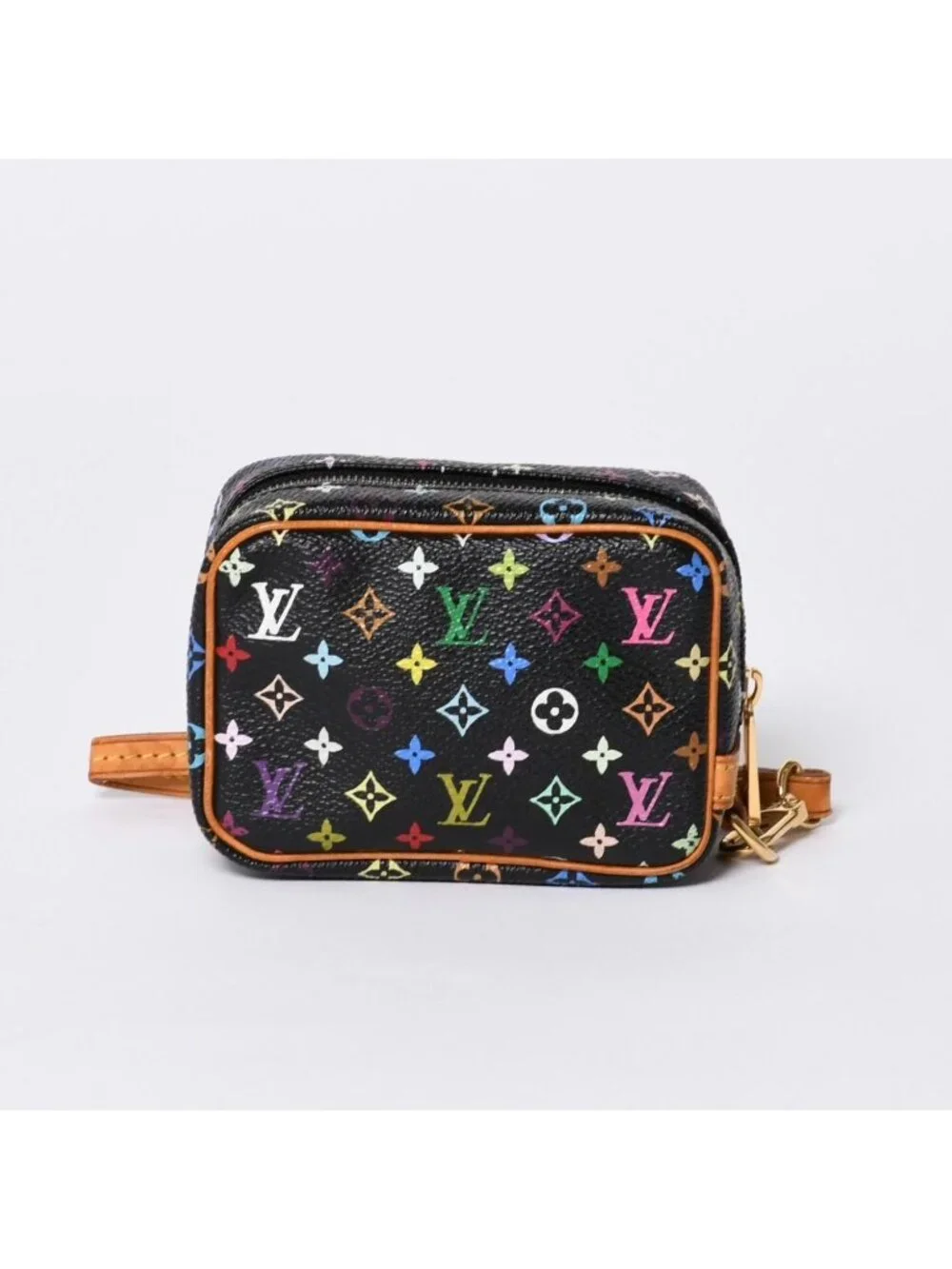 Louis Vuitton Pouch Trousse Wapiti Monogram Multicolor Black Takashi Murakami